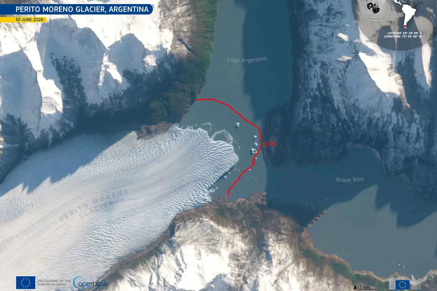 Il ghiacciaio simbolo della Patagonia non resiste più: guarda come arretra il gigante Perito Moreno