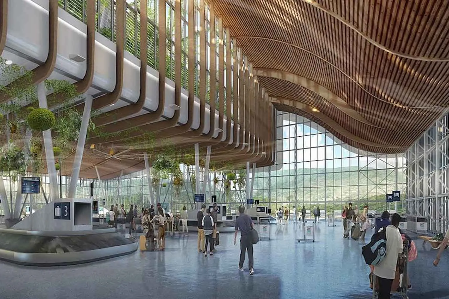 Il più grande aeroporto bioclimatico al mondo in un'isola tropicale: non ha bisogno di aria condizionata e si raffresca con i venti
