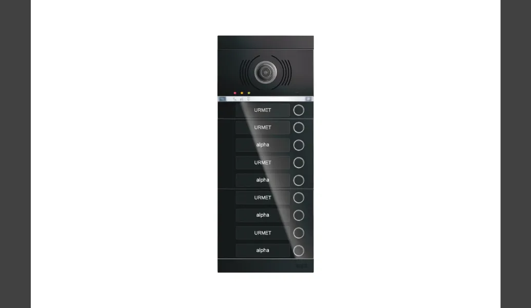 Urmet Alpha Total Black versione monocromatica: estetica e hi-tech